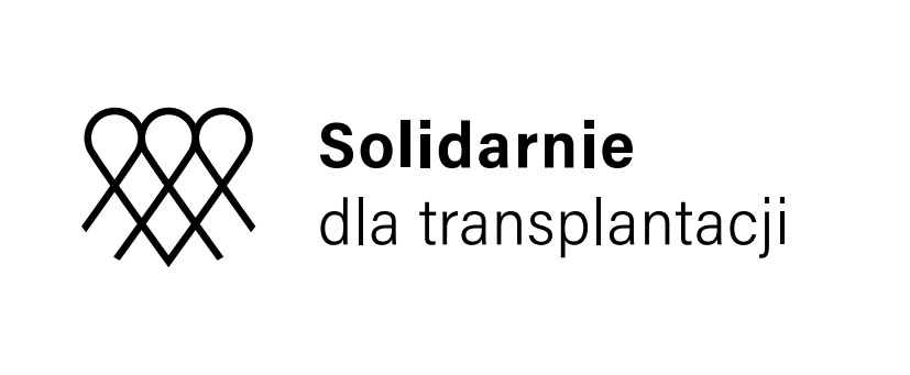 Czarny napis solidarnie dla transplantacji